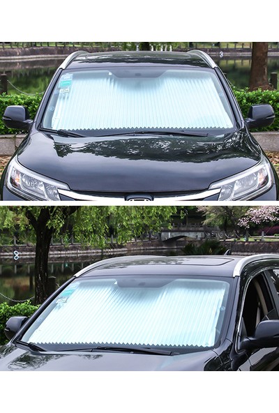 Yakuppolt Araba İçin Ön Cam Güneşliği Ön Cam Perdesi Katlanır Portatif Geri Çekilebilen Araç Perdesi Güneşlik