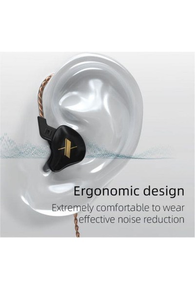 KZ EDX 1DD Mikrofonlu Kulak İçi Kulaklık Beyaz