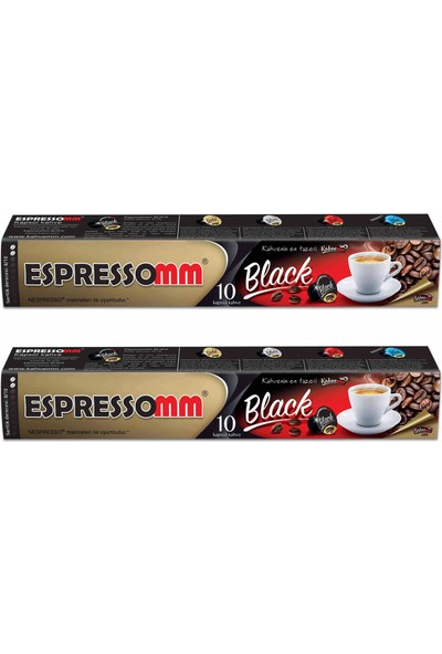 Espressomm Black Kapsül Kahve 20'li Nespresso Uyumlu