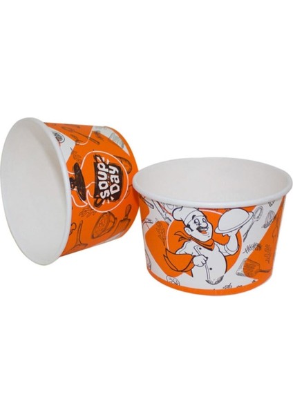 Karton Çorba Kase Kapaklı 50 'li