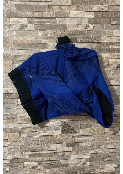 Çocuk Saks Siyah Baskılı Fermuarlı Cepli Kapşonlu Günlük Dört Mevsim Sweatshirt indirimleri