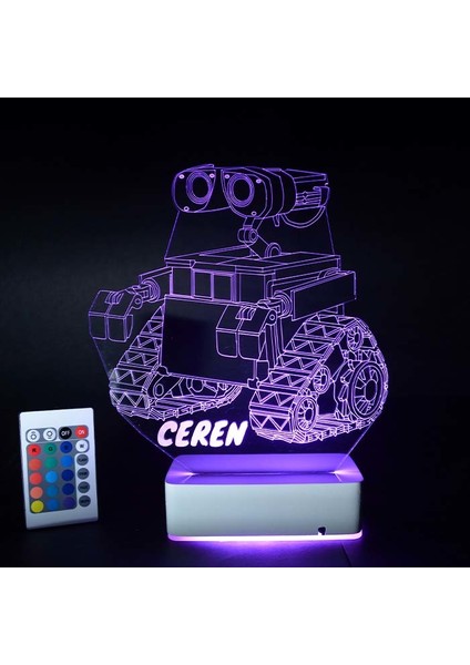 Wall-E Kişiye Özel 16 Renk Dekoratif Lamba modelleri
