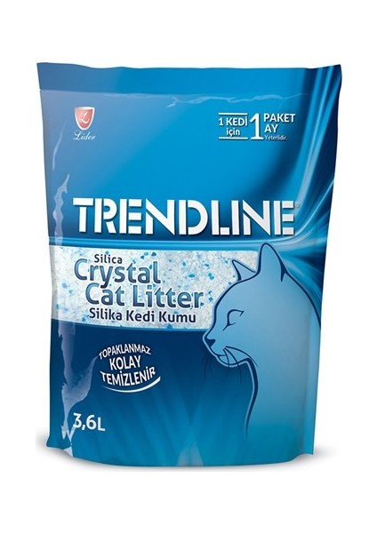 Süper Emici Tozsuz Silika Kristal Kedi Kumu 3.6 Lt 1,4 kg