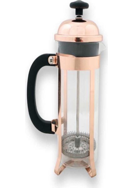 French Press 350 ml Lüx Kırmızı Altın (DÜZ-350B)