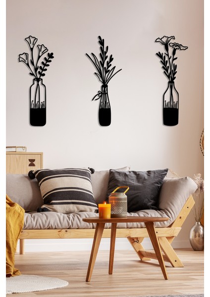 - Saksı ve Bahar Çiçekleri 3'lü Duvar Dekoru Modern Duvar Oda Ev Aksesuarı Ahşap Tablo fiyatları