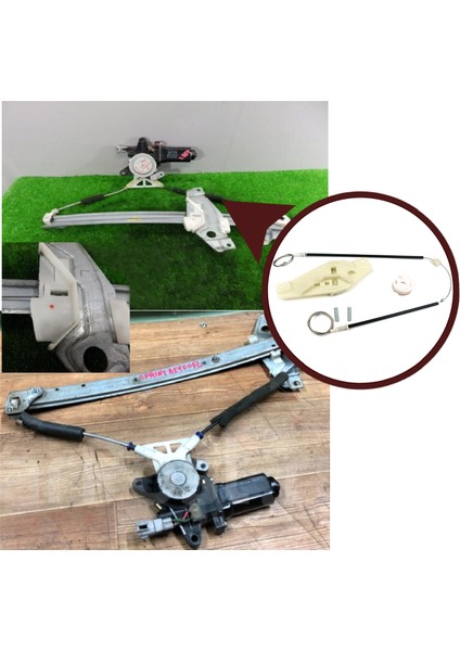 Toyota Corolla E10 AE100 E100 1991-1999 3/4/5 Kapı 6980212140 İçin Ön Sol Cam Kriko Tamir Seti fiyatları