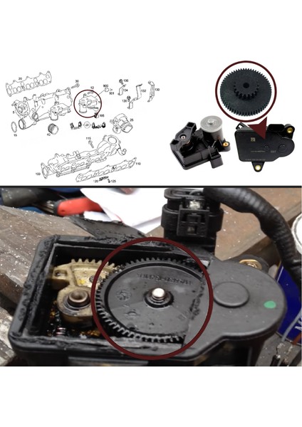 V1BGE31 Mercedes Chrysler Jeep OM642 Motor Için Manifold Ayar Motor Dişlisi fiyatları