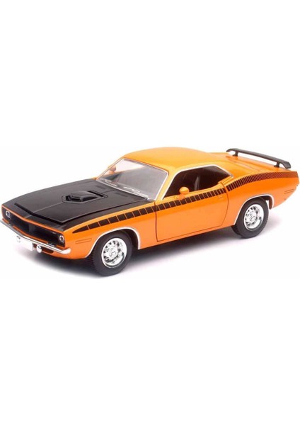 Sunman Newray 1970 Plymouth Cuda 1:25 Model Araba Turuncu
