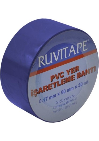 Yer Işaretleme Bandı Mavi 50 mm 30 Metre