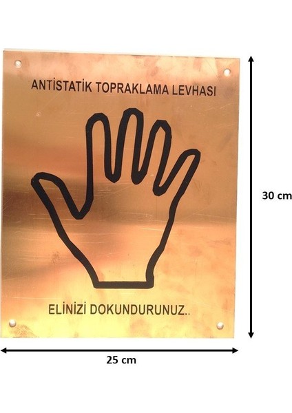 Statik Elektrik Bakır Topraklama Levhası Seti