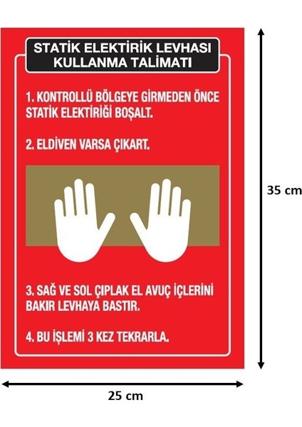 Statik Elektrik Bakır Topraklama Levhası Seti