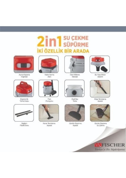 W. WF205 Cleanmaster 1900 W Islak Kuru Süpürge