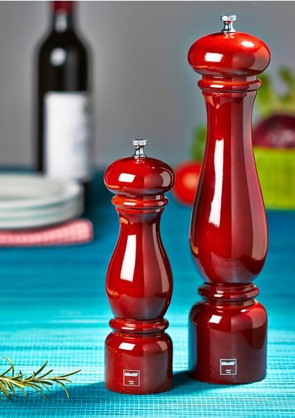 Firenze Red Lacquered Ahşap Karabiber Değirmeni - 320MM