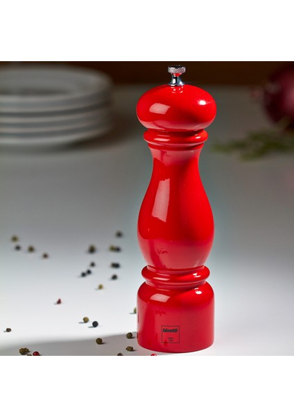 Firenze Red Lacquered Ahşap Karabiber Değirmeni - 320MM