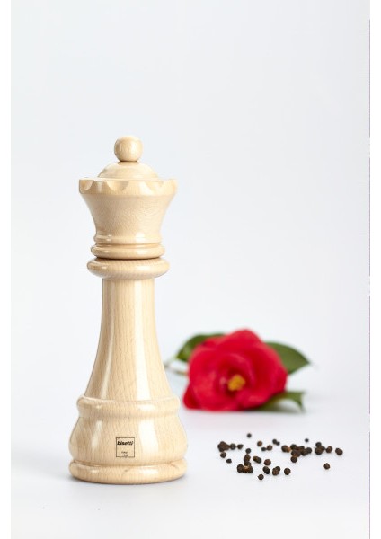 Chess White Lacquered Queen Baharat Değirmeni - 230MM