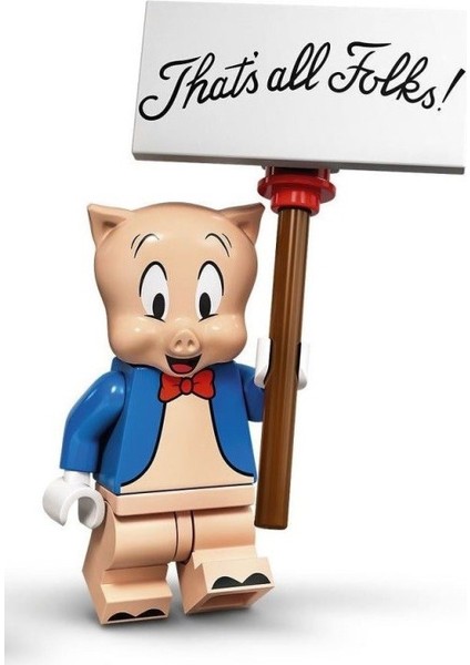 Minifigures 71030 Looney Tunes Series: 12.Porky Pig (Kapalı Paket 1 Adet Minifigür)