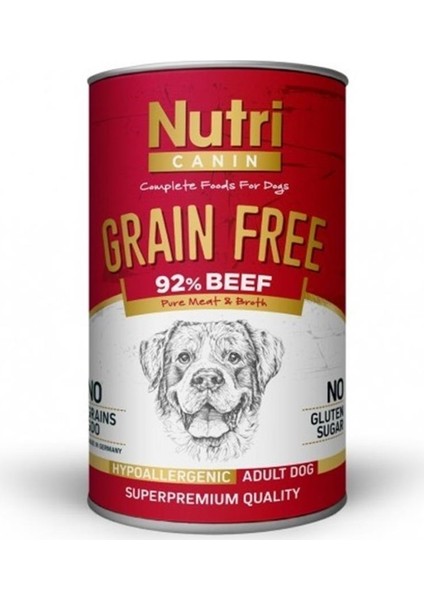 Nutri Canine Tahılsız Biftekli Patatesli Köpek Konservesi 400 gr