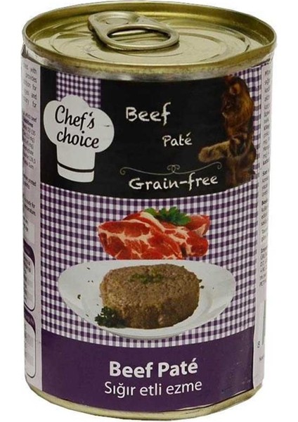 Chefs Choice Sığır Etli Ezme Kedi Konseve Maması 400 gr
