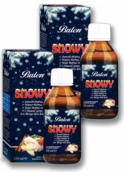 Snowy - Zencefil Ekstresi, Ihlamur Ekstresi Şurup 2 x 150ML