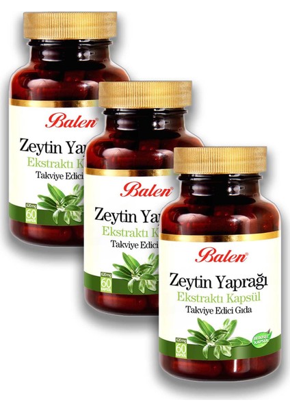Zeytin Yaprağı Ekstraktı 620 Mg 3 x 60 Kapsül