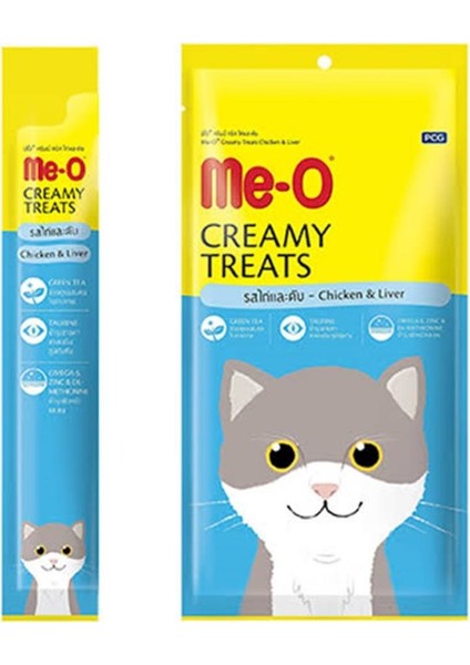 Me-O Creamy Tavuklu ve Ciğerli Kedi Ödülü 4X15 gr fiyatları