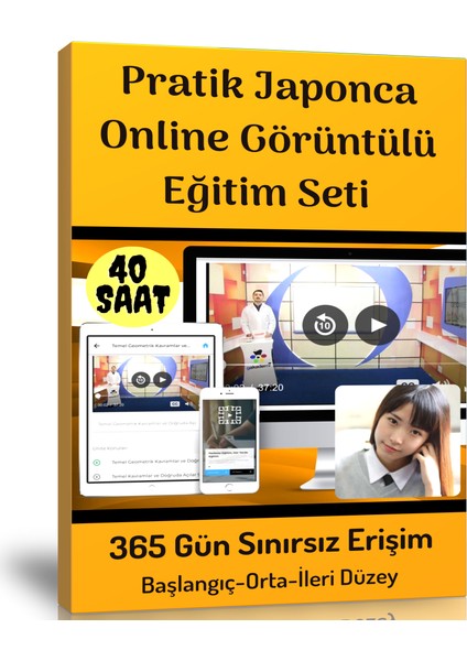Enine Boyuna Eğitim Pratik Japonca Online Görüntülü Eğitim Seti (Başlangıç-Orta-Ileri Düzey)