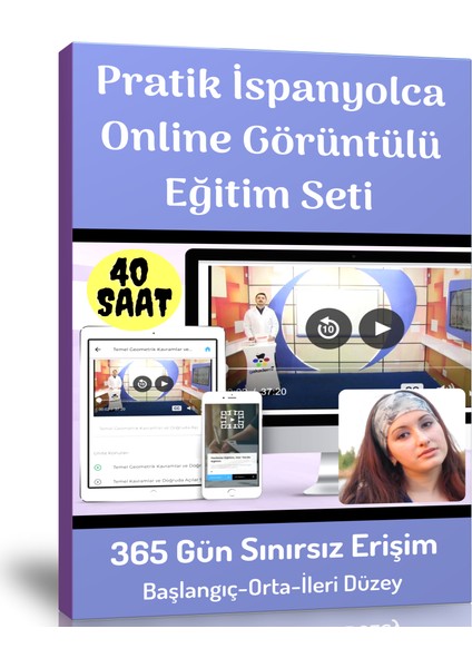 Enine Boyuna Eğitim Pratik Ispanyolca Online Görüntülü Eğitim Seti (Başlangıç-Orta-Ileri Düzey)