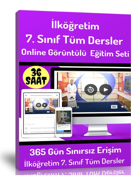 Ilköğretim 7. Sınıf Tüm Dersler Online Görüntülü Eğitim Seti
