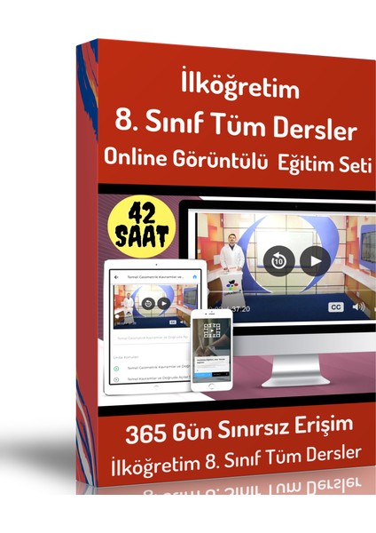 Ilköğretim 8. Sınıf Tüm Dersler Online Görüntülü Eğitim Seti