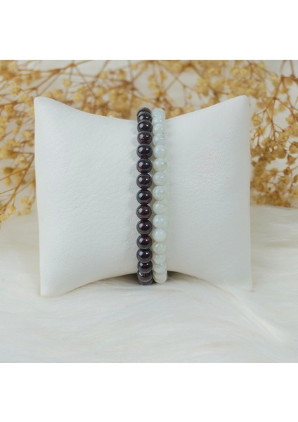 Lal - Ay Taşı Doğal Taş 2'li Bileklik fiyatları