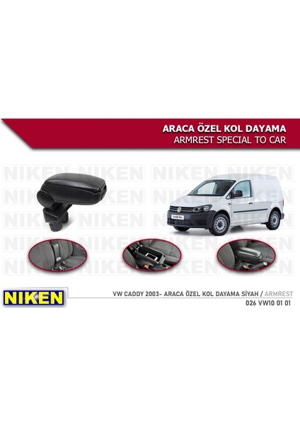 Vw Caddy Kol Dayama Kolçak Vidasız Konsol Niken