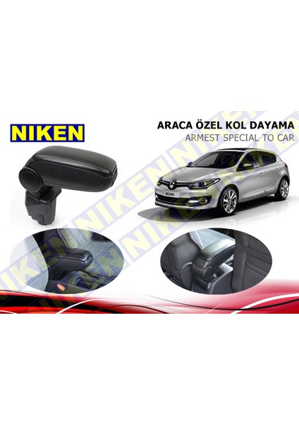 Renault Megane 3 Kol Dayama Kolçak Vidasız Konsol Niken