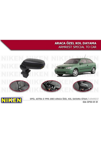 Opel Astra G Kol Dayama Kolçak Vidasız Konsol Niken modelleri