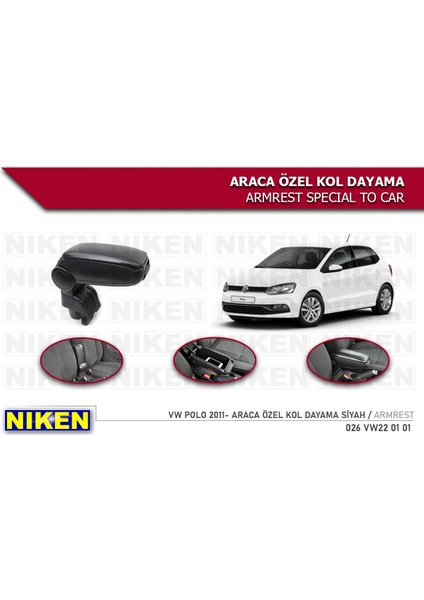 Vw Polo 6r Kol Dayama Kolçak Vidasız Konsol 2011+ Niken modelleri