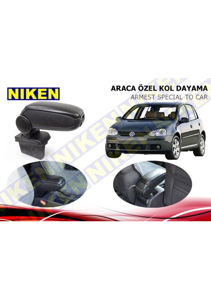 Vw Golf 5 Kol Dayama Kolçak Vidasız Konsol Niken