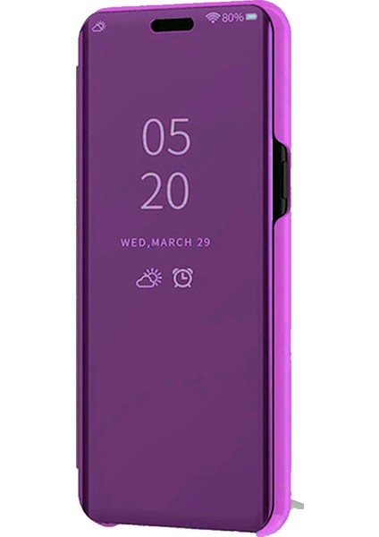 Oppo A7 Aynalı Kapaklı Lüx Kılıf