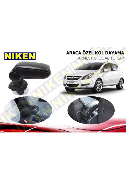 Opel Corsa D Kol Dayama Kolçak Vidasız Konsol Niken