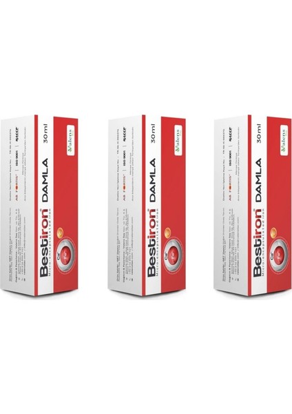 Bestiron Damla Demir ve Vitamin C 30 ml 3 Adet
