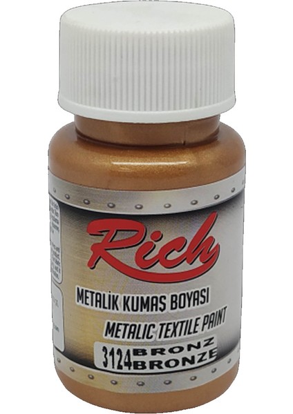 50 cc Metalik Bronz Akrilik Kumaş Boyası 3124