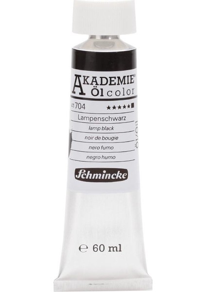 Akademie Öl Color Yağlı Boya 60 ml Seri 1 704 Lamp Black