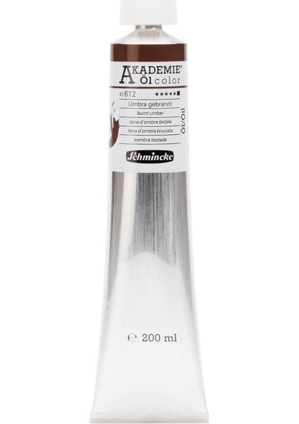 Akademie Öl Color Yağlı Boya 200 ml Seri 1 612 Burnt Umber