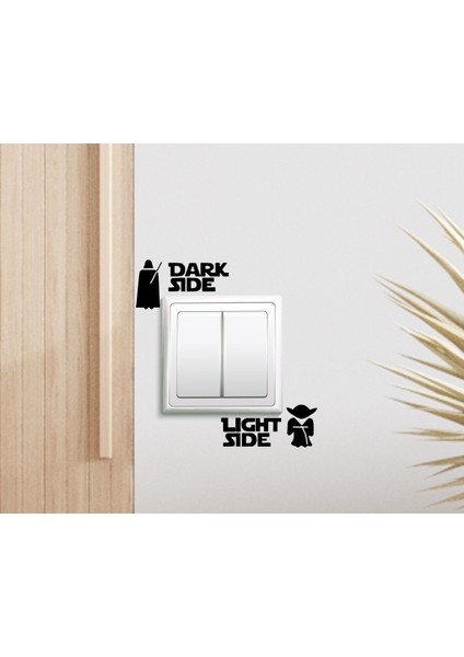 Gift Light Side/dark Side Tasarımlı Duvar Sticker-1