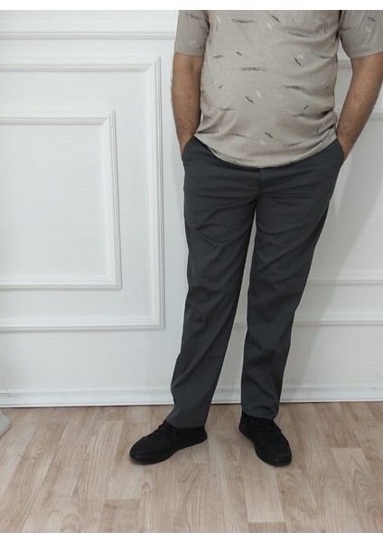 Erkek Klasik Rahat Kalıp Keten Pantolon