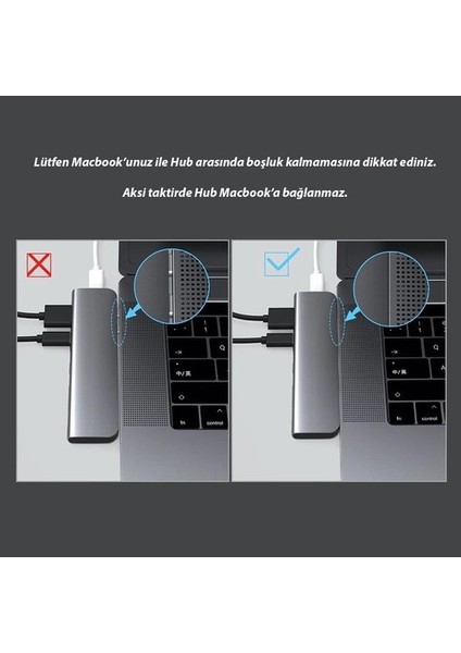 CF03 Macbook Uyumlu Type-C to 4K 1080p HDMI 2* USB 3.0 SD TF PD USB-C Okuyucu 7IN2 Çevirici Hub Adaptör