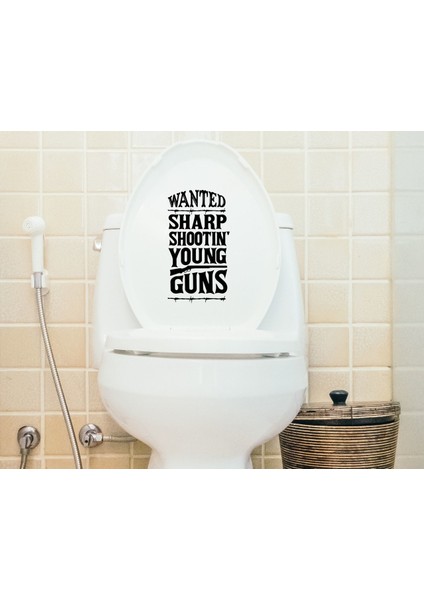 Gift Wanted Sharp Shooters Tasarımlı Wc Sticker-1