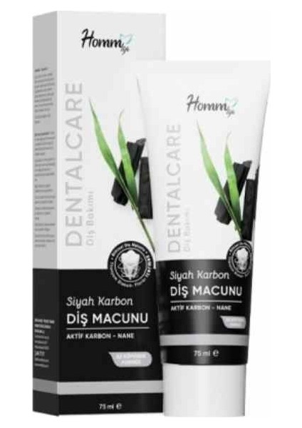 Siyah Karbon Diş Macunu 75 ml Homm Bitkisel