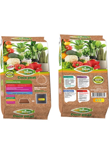 Cocopeat 8lt Sıkıştırılmış Hindistan Cevizi Torfu Bitki Toprağı Alternatifi