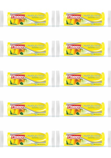 Limon Kokulu Büzgülü Çöp Torbası 55X60 cm 10’lu 130 gr 10'lu