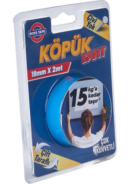 Boss Tape Solvent Akrilik Köpük Aksesuar Montaj Bandı