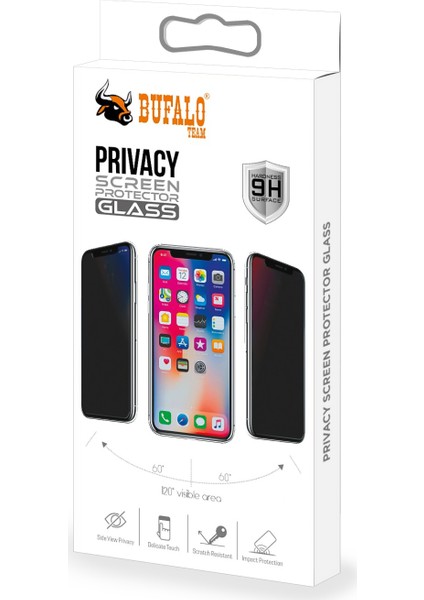 Xiaomi Redmi 9 Hayalet Privacy Gizli Cam Ekran Koruyucu Siyah fırsatları
